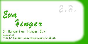 eva hinger business card