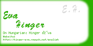 eva hinger business card